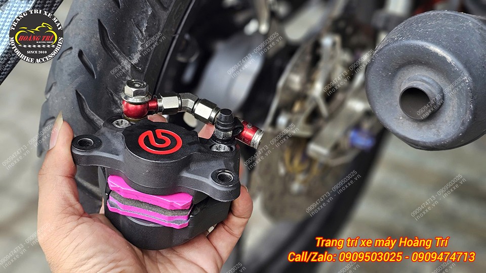 Bố thắng Frando chính hãng dành cho heo Brembo 2 pis đối xứng
