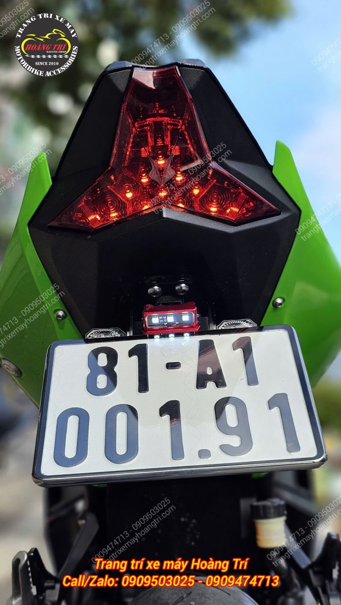 Pát biển số JGZ cho xe Kawasaki Ninja 400/250/Z400/Z250
