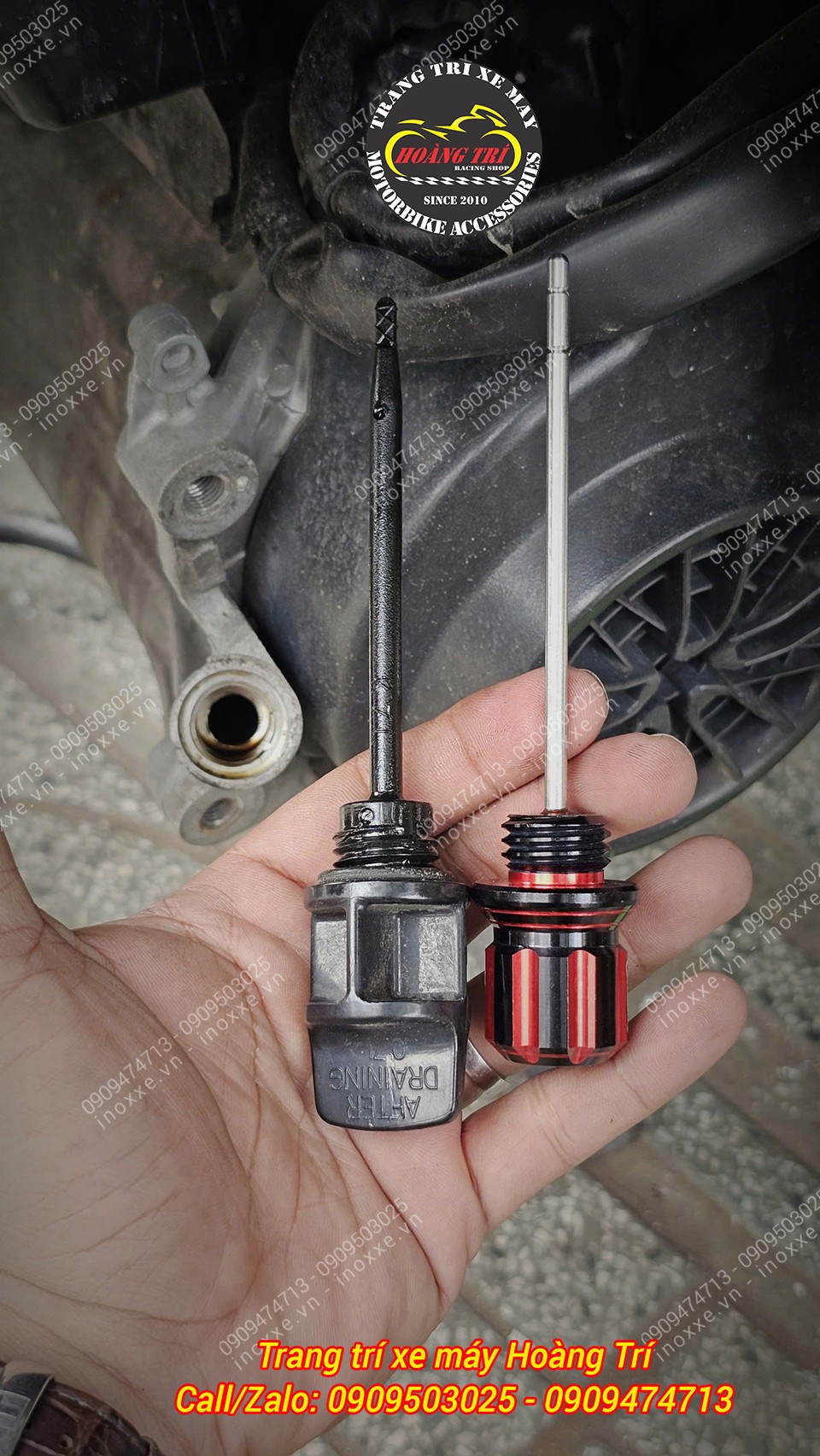 Ty thăm nhớt CR nhôm CNC