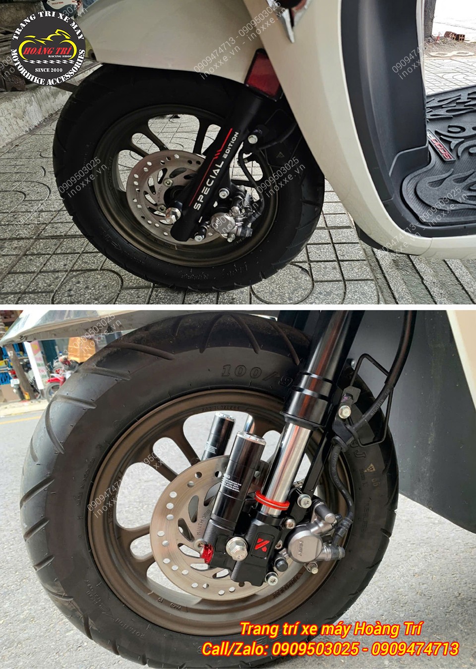 Phuộc độ cho xe Scoopy - Phuộc Upside Down KingHam