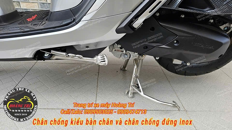 Bộ chân chống inox cho xe Stylo 160