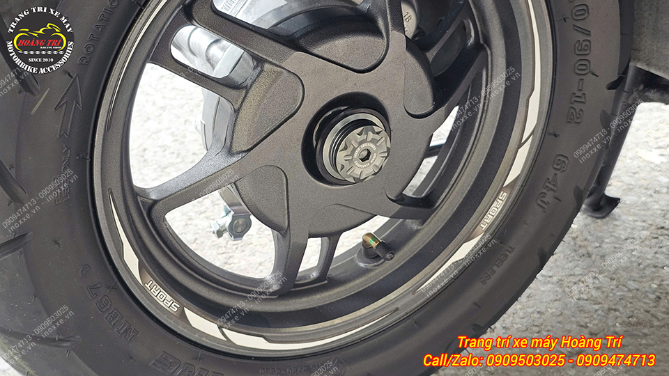 Chụp cốt bánh sau Honda UC3 nhôm CNC