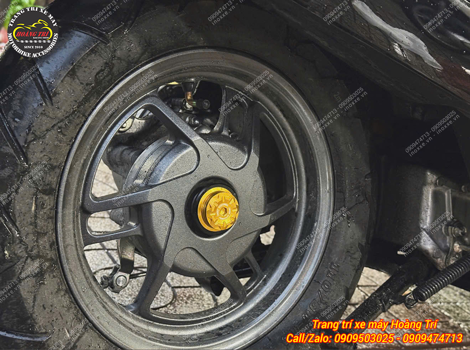 Chụp cốt bánh sau Honda UC3 nhôm CNC