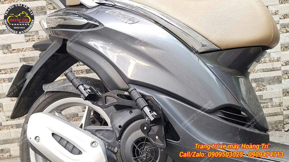 Gác chân phụ HTR nhôm CNC cho xe Piaggio Liberty