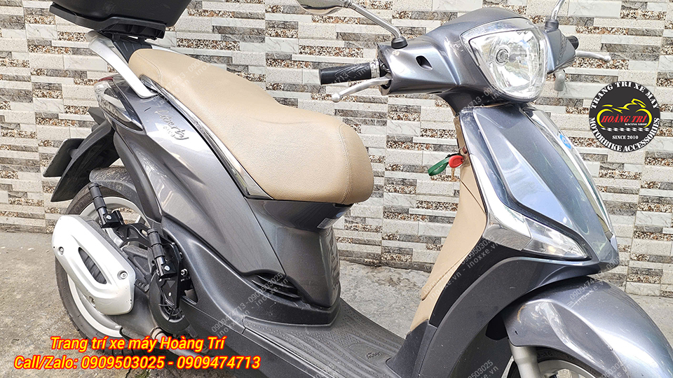 Gác chân phụ HTR nhôm CNC cho xe Piaggio Liberty