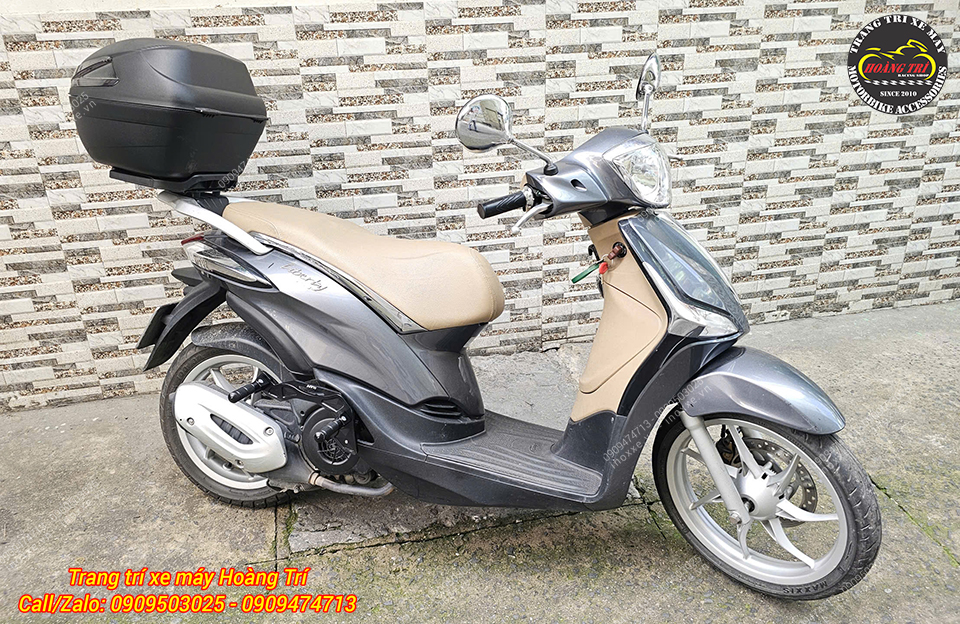 Gác chân phụ HTR nhôm CNC cho xe Piaggio Liberty