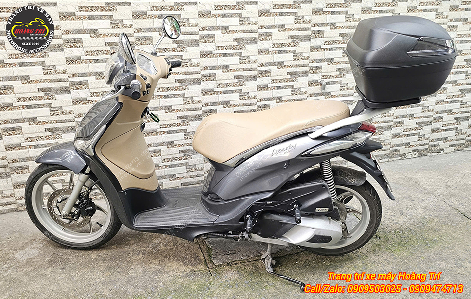 Gác chân phụ HTR nhôm CNC cho xe Piaggio Liberty
