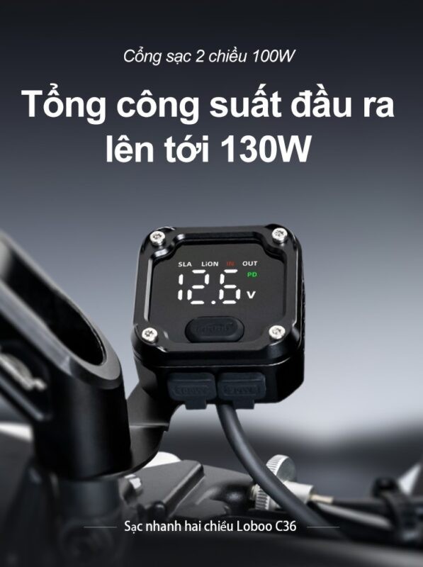 Sạc nhanh Loboo C36 - Sạc 2 chiều công suất 130W