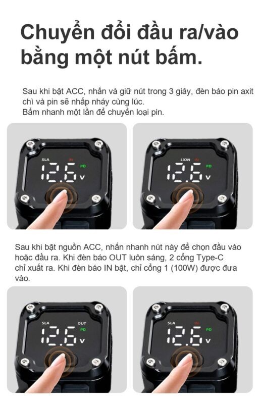 Sạc nhanh Loboo C36 - Sạc 2 chiều công suất 130W