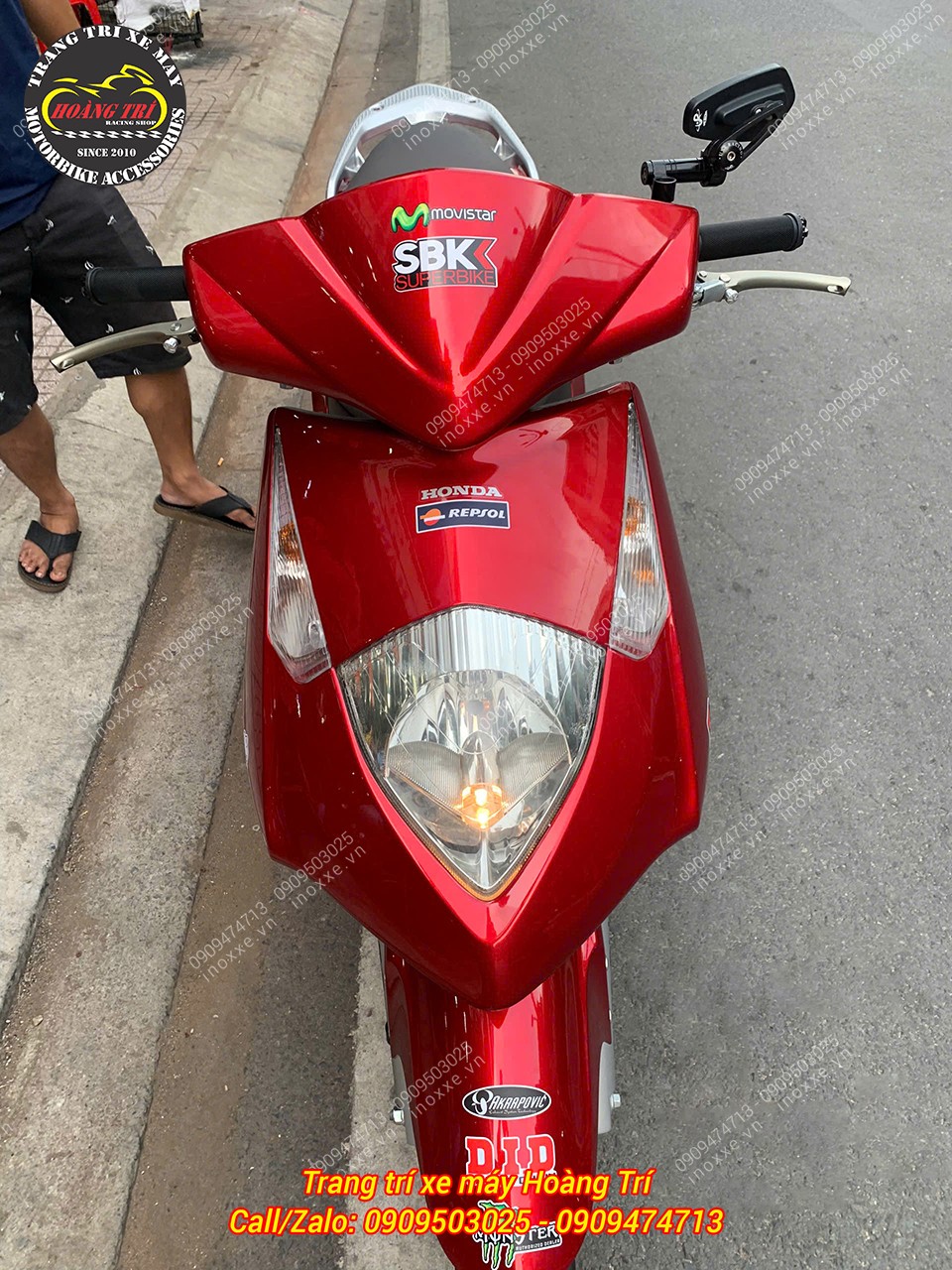 Tay thắng nhôm cnc độ cho xe Dylan, PS, SH Ý 2005-2008
