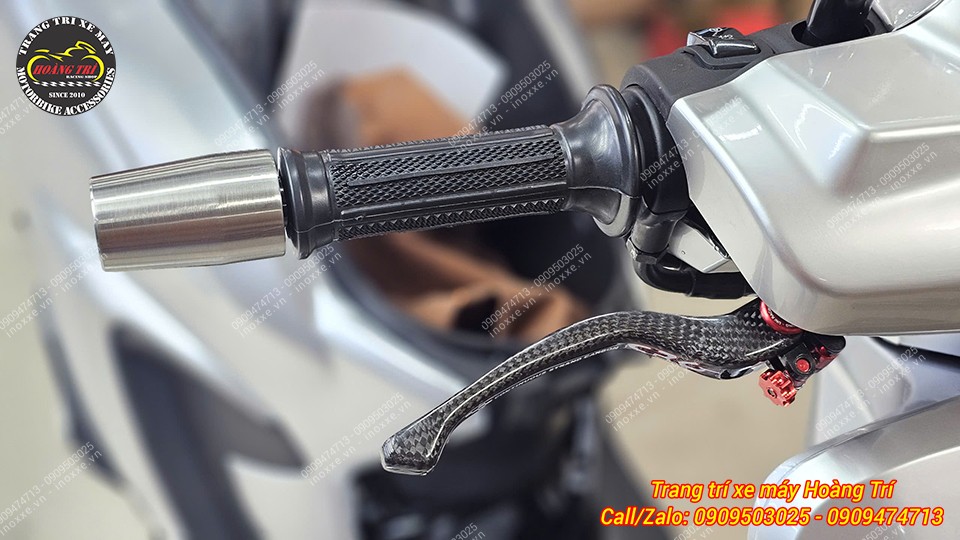 Gù inox chống rung tay lái xe máy