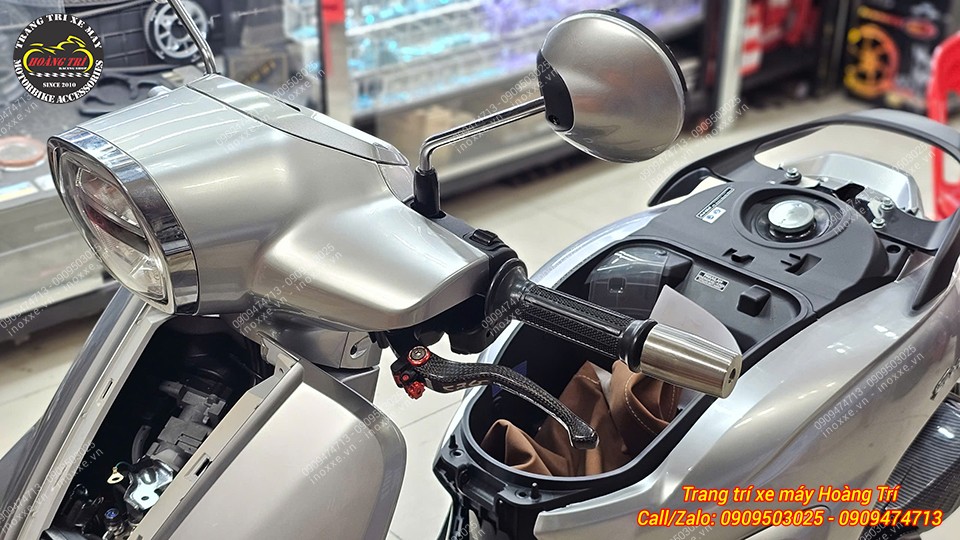 Gù inox chống rung tay lái xe máy