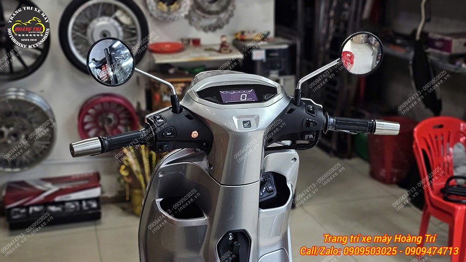 Gù inox chống rung tay lái xe máy