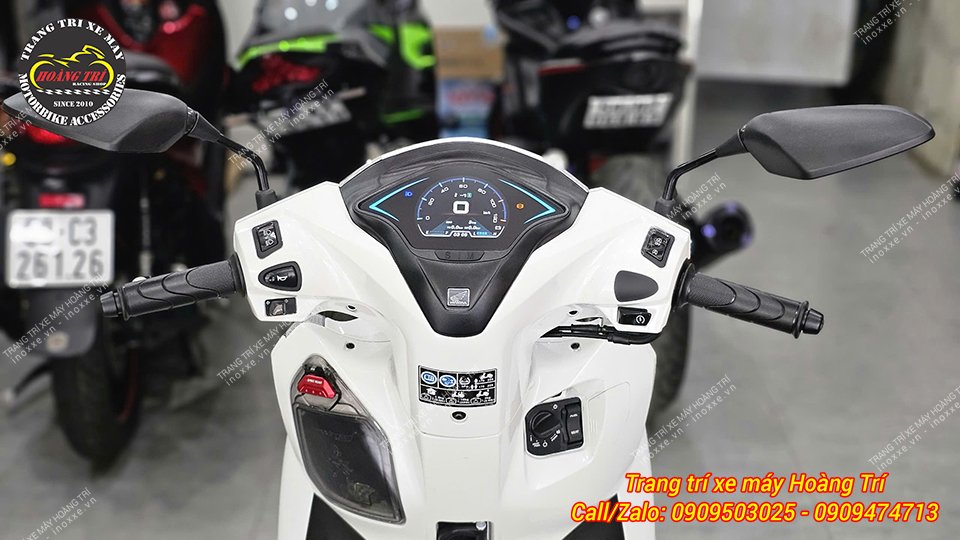 Độ đồng hồ Vespa Full LCD cho xe Honda Lead