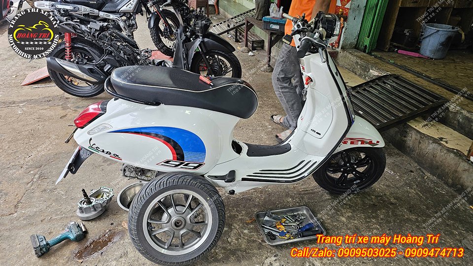 Trọn bộ đĩa sau dành cho Vespa Sprint / Vespa Primavera - Phụ tùng chính hãng Vespa