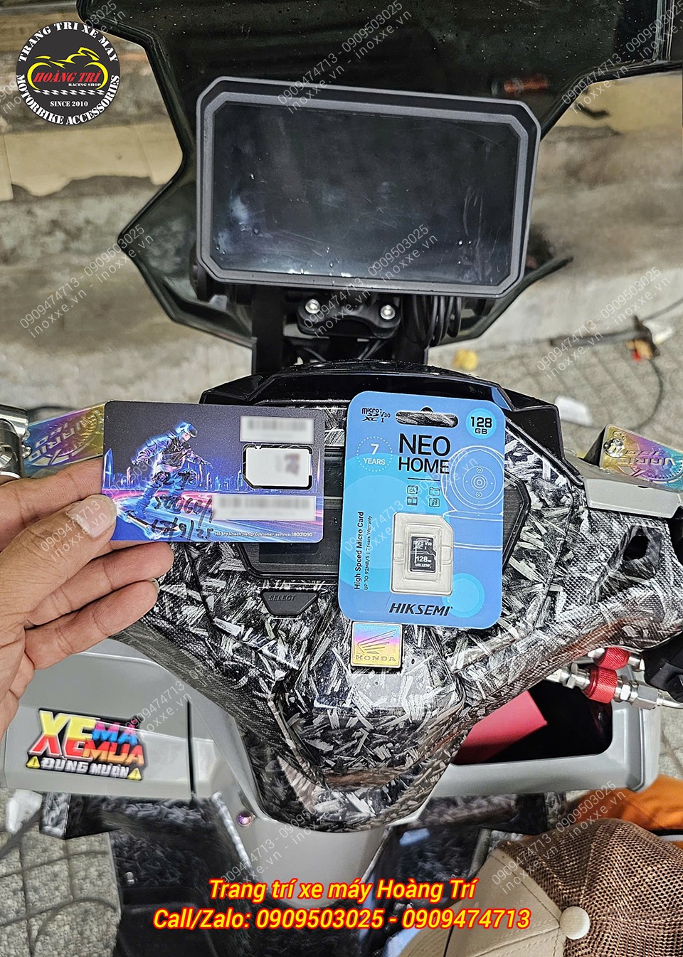 Màn hình Android 6 inch Motocycle T50M23 camera hành trình, dẫn đường, GPS, Sim 4G