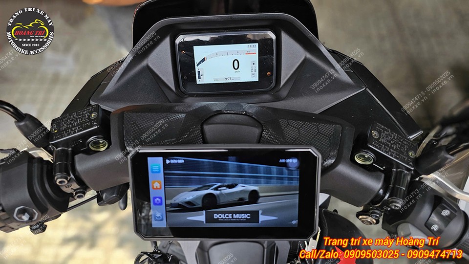 Màn hình Android 6 inch Motocycle T50M23 camera hành trình, dẫn đường, GPS, Sim 4G