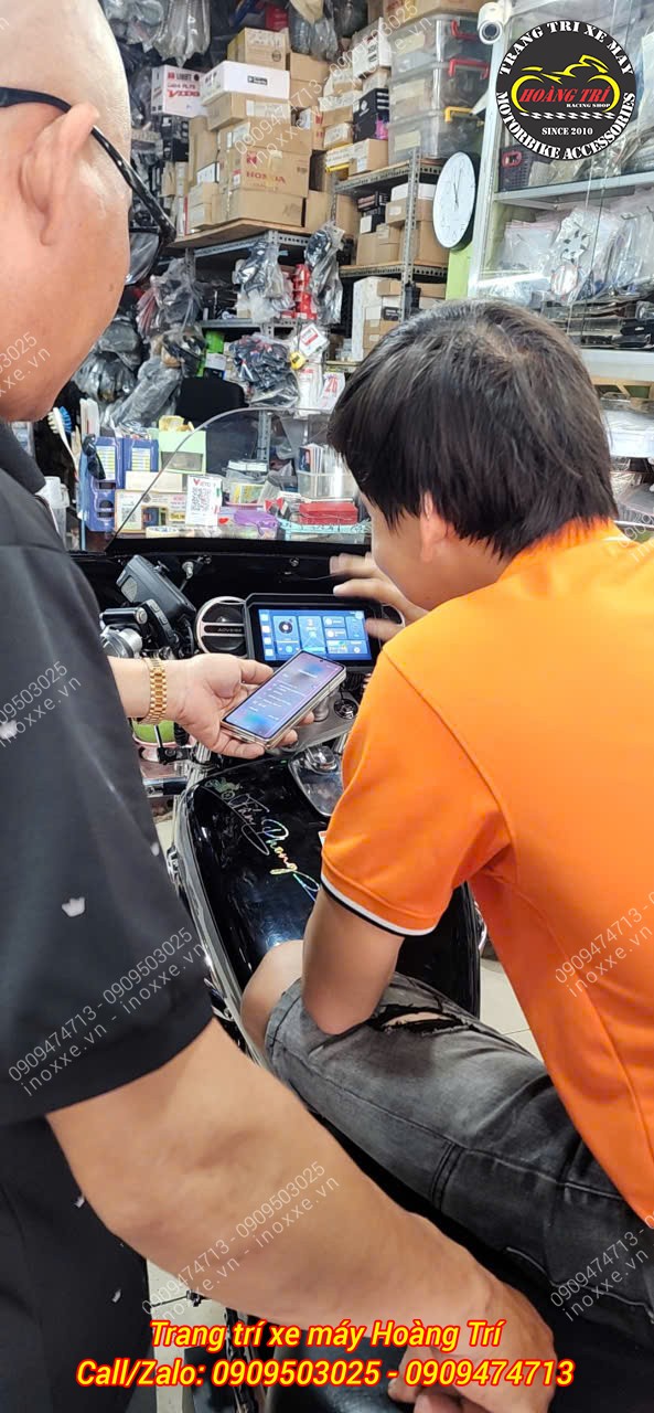Màn hình Android 6 inch Motocycle T50M23 camera hành trình, dẫn đường, GPS, Sim 4G