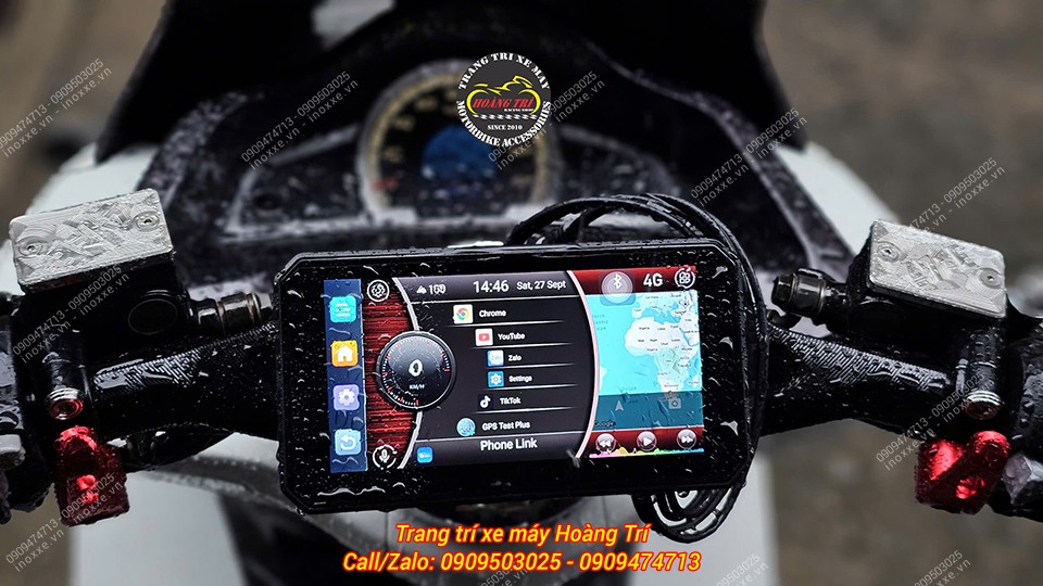 Màn hình Android 6 inch Motocycle T50M23 camera hành trình, dẫn đường, GPS, Sim 4G