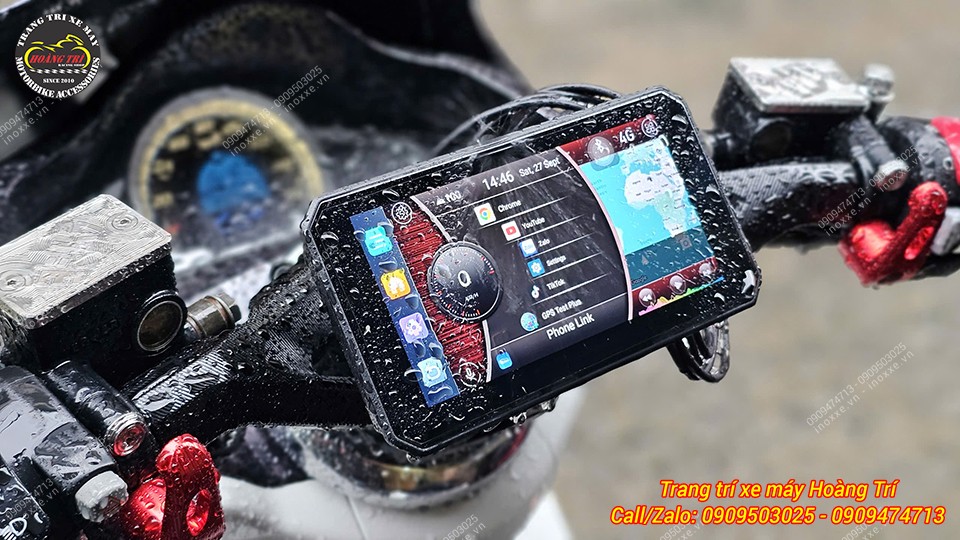 Màn hình Android 6 inch Motocycle T50M23 camera hành trình, dẫn đường, GPS, Sim 4G