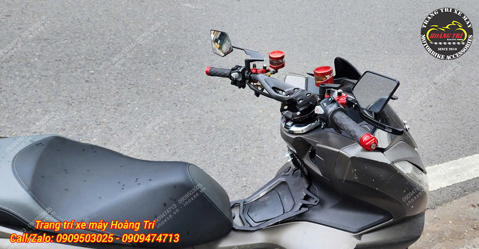 Ghi đông nhôm CNC kiểu TMax 560 độ cho xe PCX