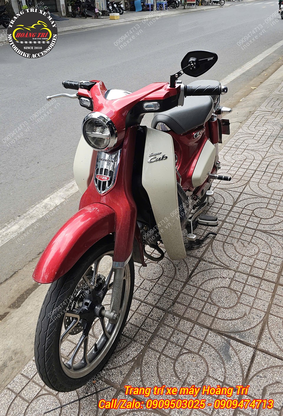 Kính hậu kiểu H2C V8 nhôm CNC