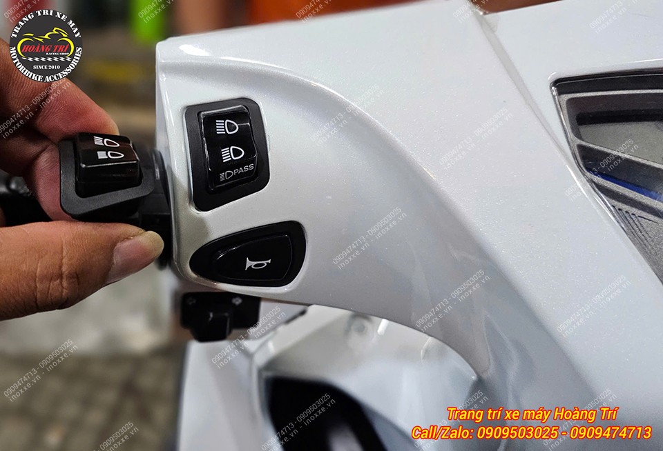 Mạch tắt mở đèn Wave Thái 125i 2025 tích hợp công tắc passing nhấn giữ 3 giây