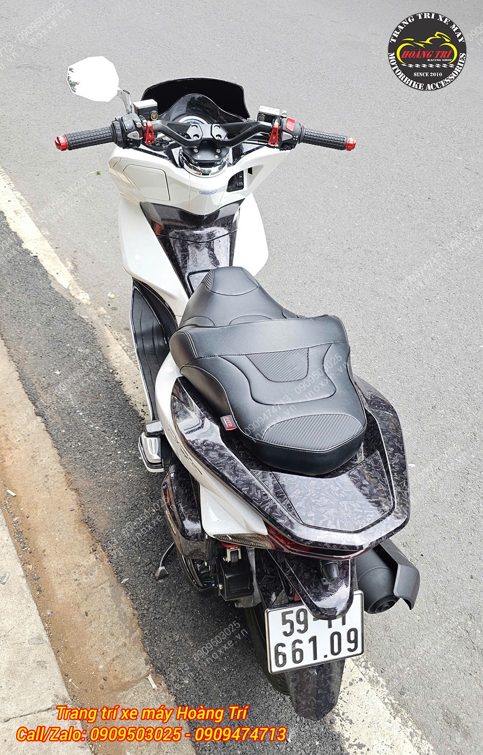 Ghi đông nhôm Batman JGZ độ cho xe PCX