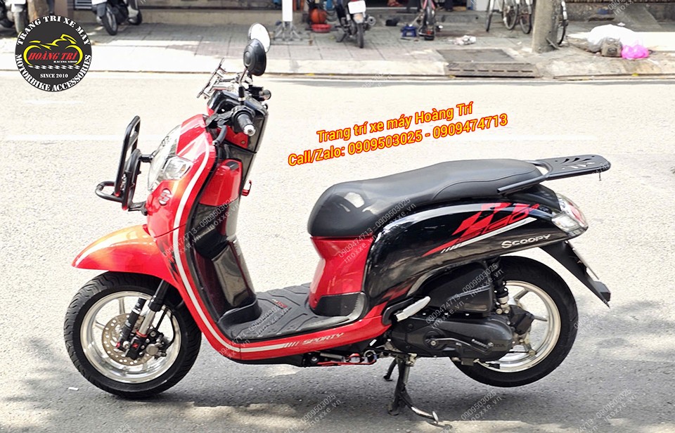 Baga sau HTR dành cho Scoopy/Genio/Stylo 160 có thể lắp thùng đựng đồ