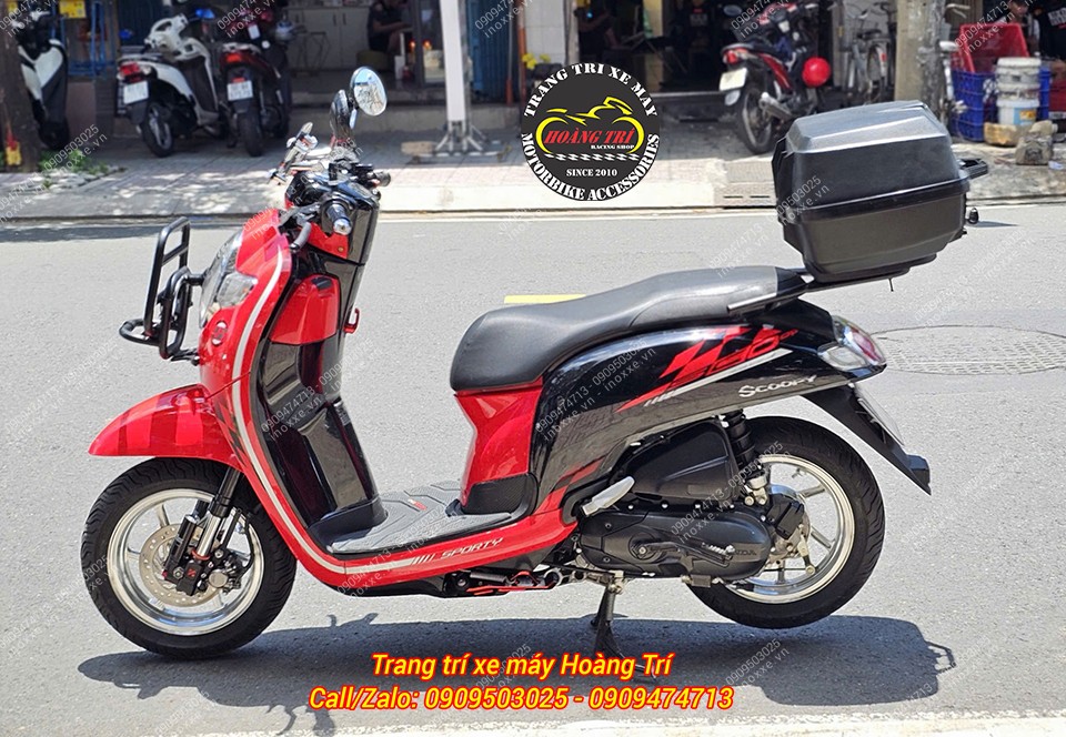 Baga sau HTR dành cho Scoopy/Genio/Stylo 160 có thể lắp thùng đựng đồ