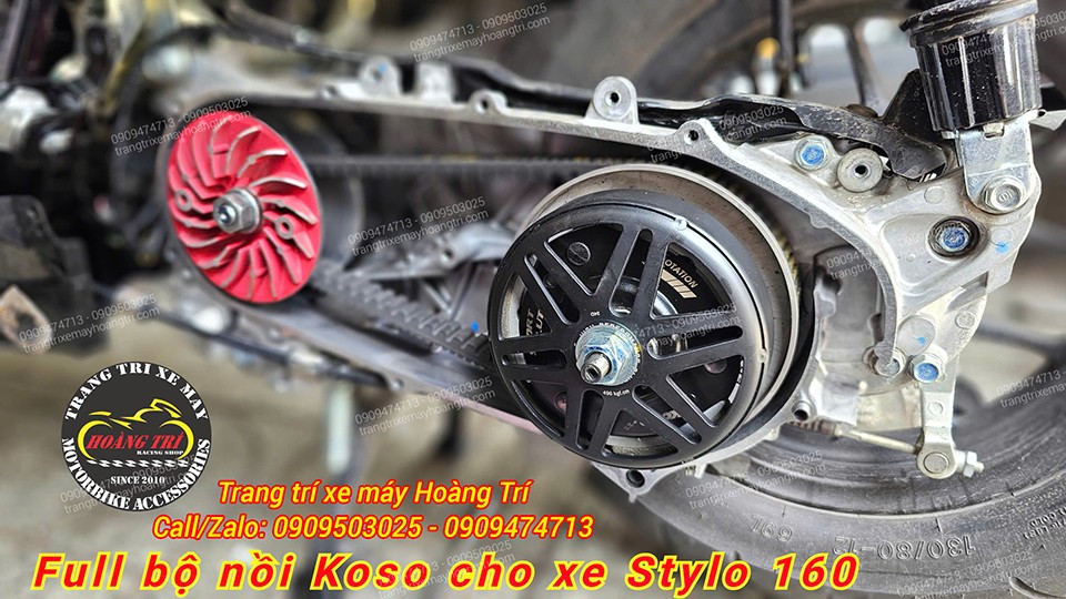 Bộ nồi Koso chính hãng cho xe Stylo 160