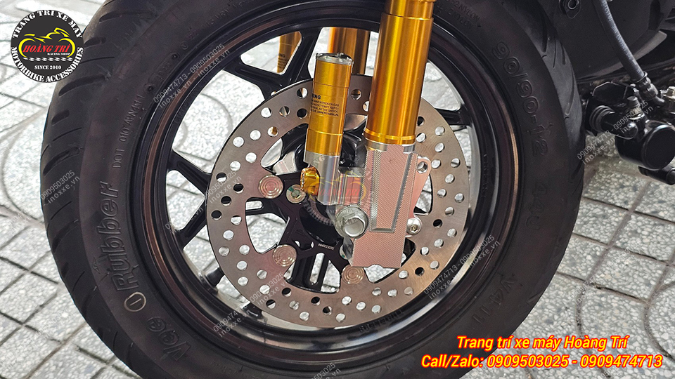 Phuộc trước Kingham độ cho xe máy điện Vero X