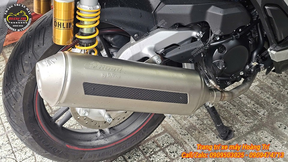 Full set pô 4 Road cho xe SH300/Sh350 chính hãng Leovince