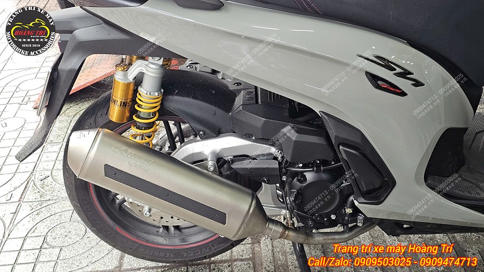 Full set pô 4 Road cho xe SH300/Sh350 chính hãng Leovince