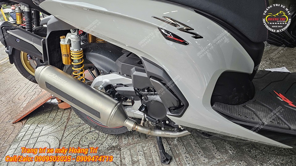 Full set pô 4 Road cho xe SH300/Sh350 chính hãng Leovince