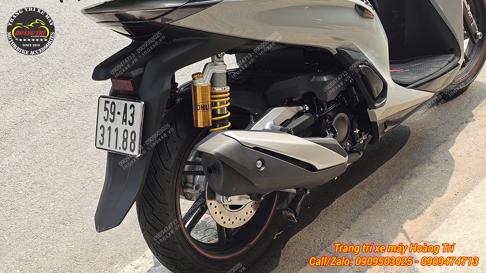 Full set pô 4 Road cho xe SH300/Sh350 chính hãng Leovince