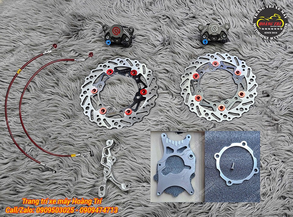 Combo dàn chân SH VN - Heo Brembo, đĩa kiểu, dây dầu