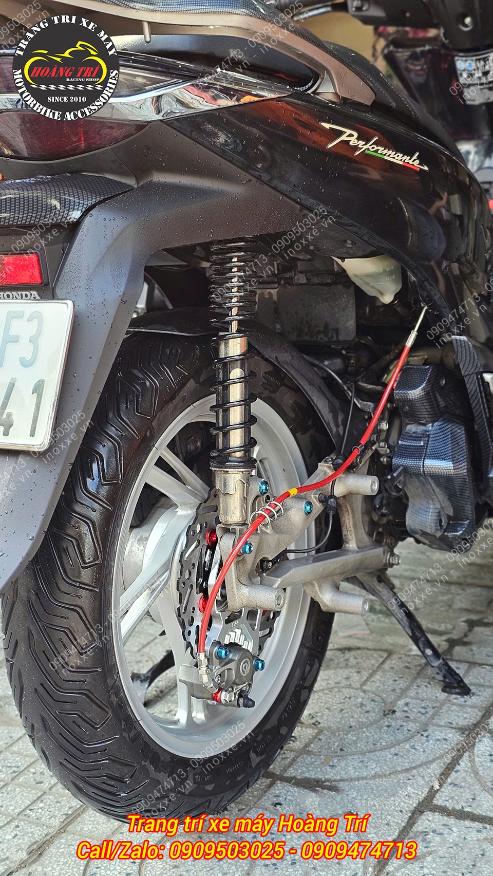 Combo dàn chân SH VN - Heo Brembo, đĩa kiểu, dây dầu