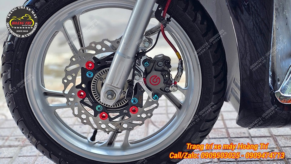 Combo dàn chân SH VN - Heo Brembo, đĩa kiểu, dây dầu