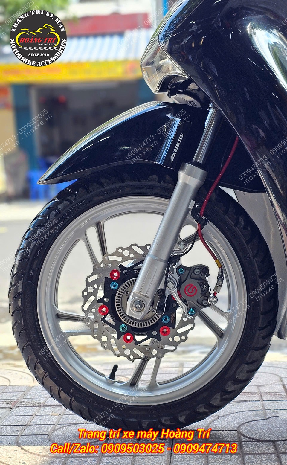 Combo dàn chân SH VN - Heo Brembo, đĩa kiểu, dây dầu