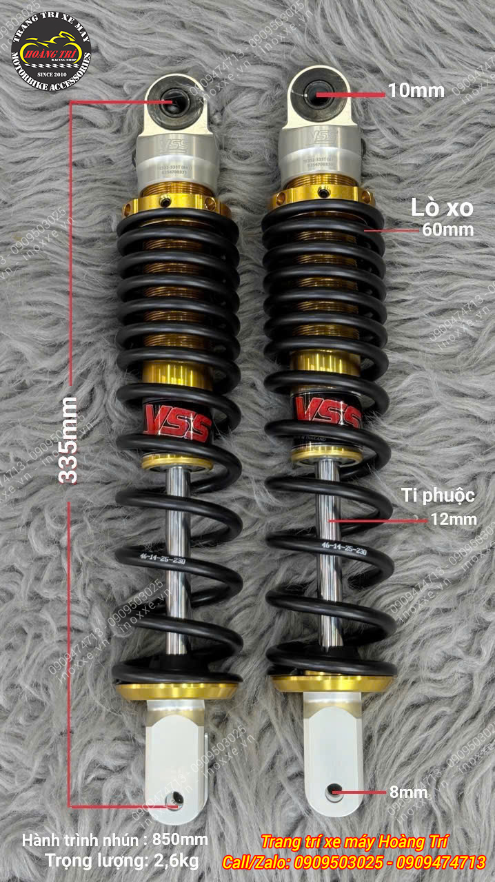 Phuộc YSS G-Series không bình dầu dành cho xe Airblade