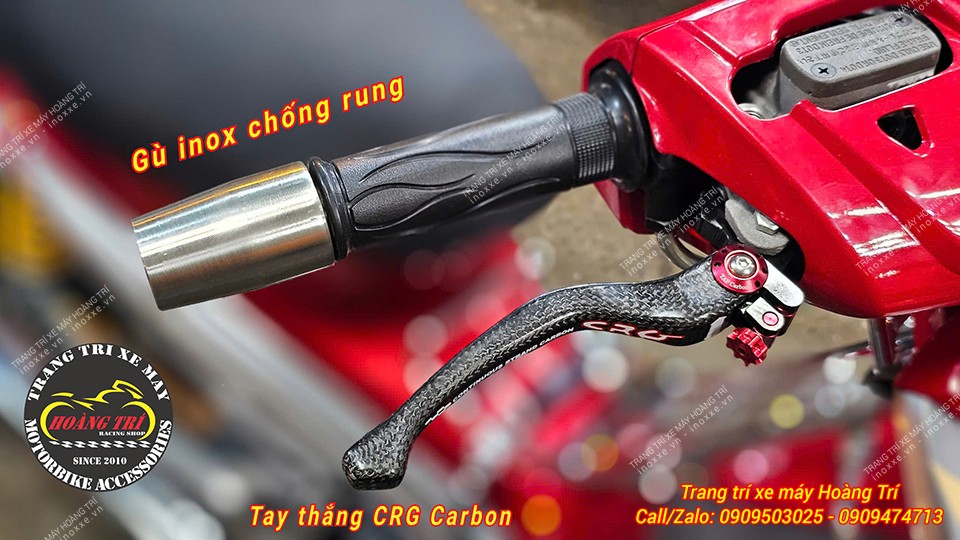 Gù inox chống rung tay lái xe máy