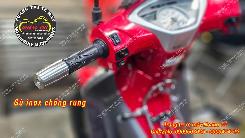 Gù inox chống rung tay lái xe máy