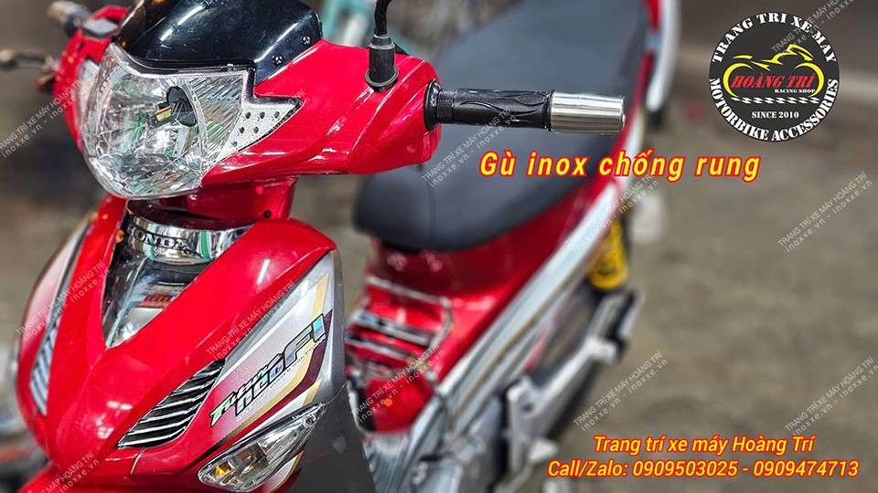 Gù inox chống rung tay lái xe máy