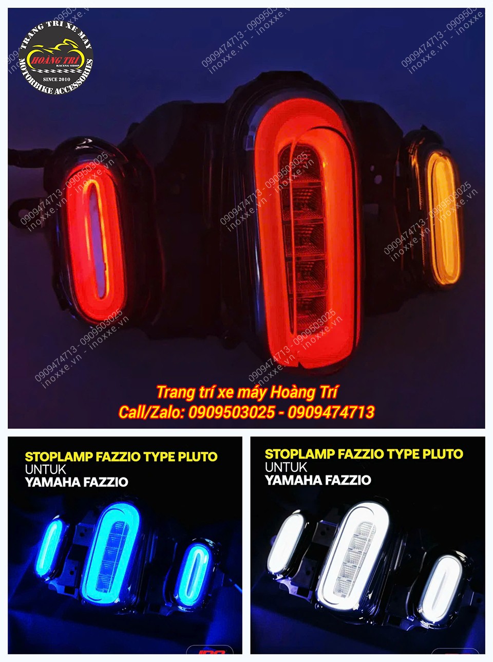 Bộ đèn xi nhan Led Audi JPA cho xe Fazzio 125