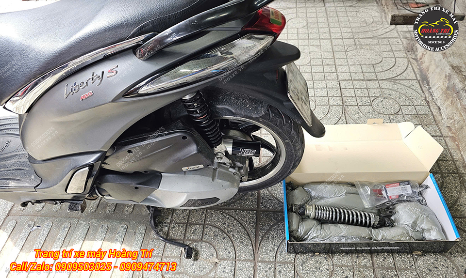 Phuộc bình dầu YSS G-series cho xe Piaggio Liberty/Vespa LX/Vespa X
