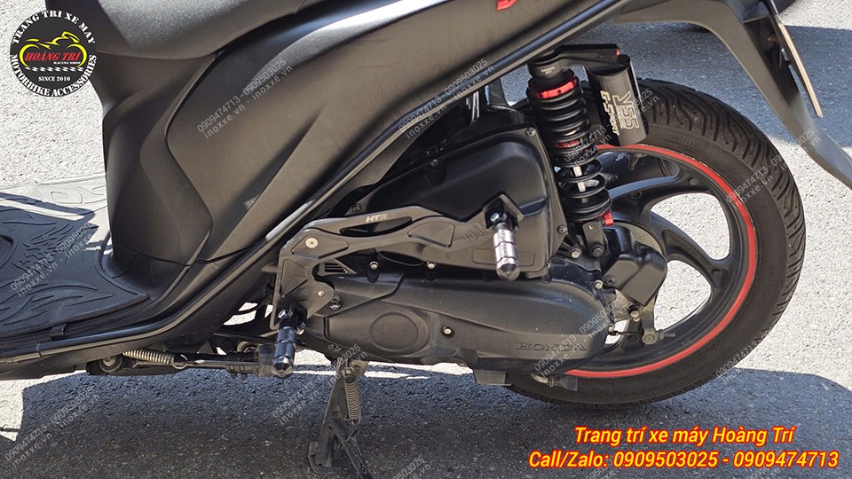 Gác chân phụ HTR nhôm CNC cho xe Honda Vision