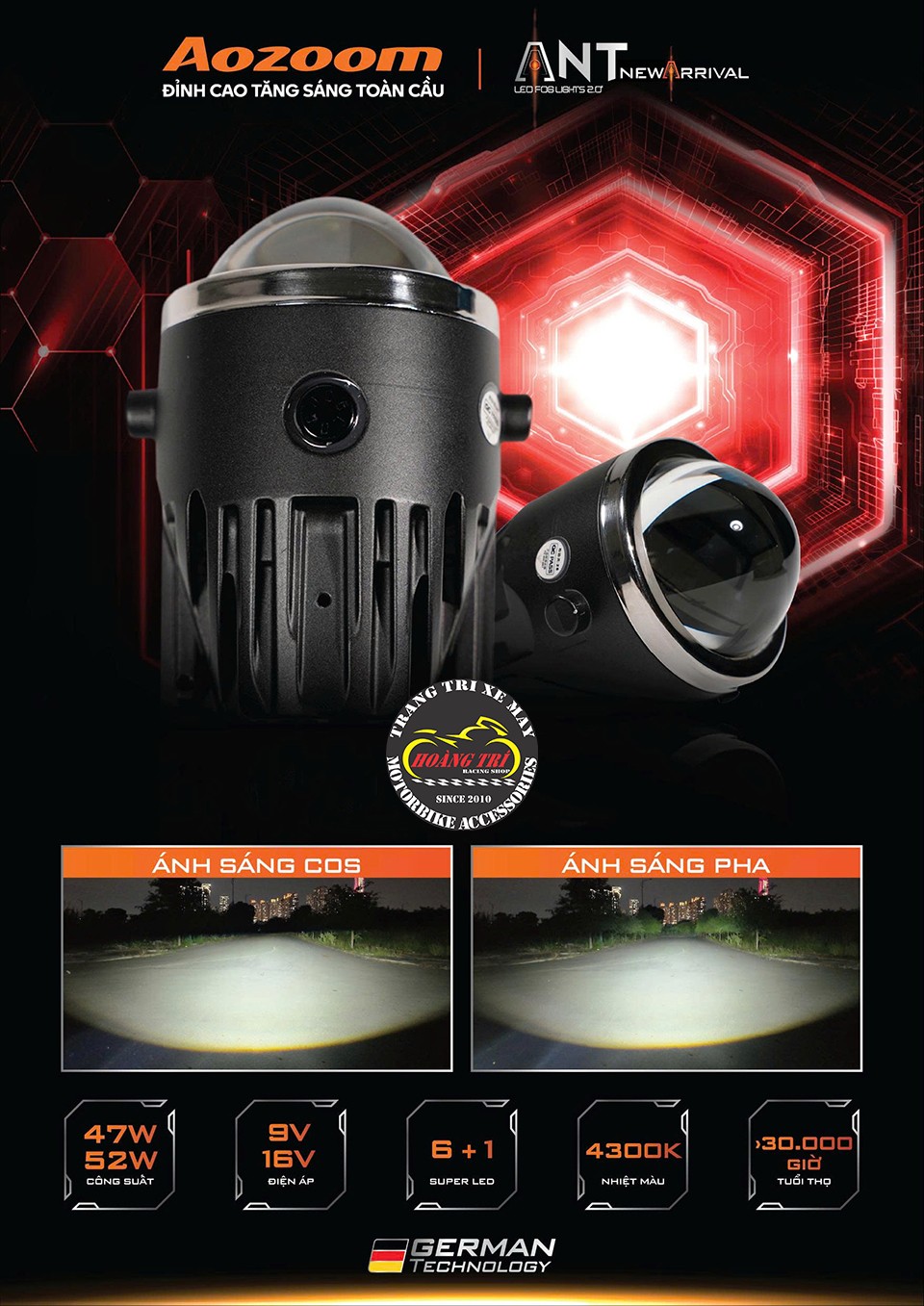 Bi cầu Aozoom ANT 2.0 inch