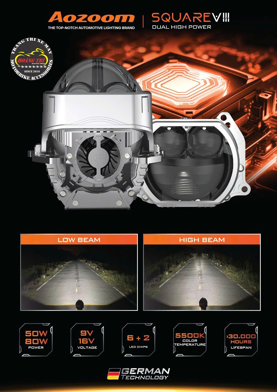 Bi cầu Aozoom Square V3