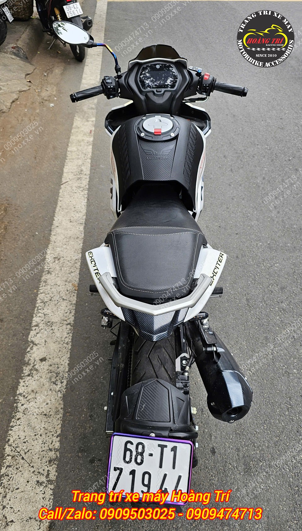 Thùng đựng đồ cho Exciter 150 kiểu bình xăng Moto